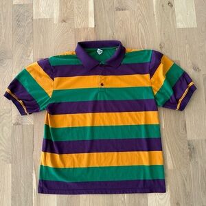 Vintage Men’s XL Polo Mardi Gras Colors
